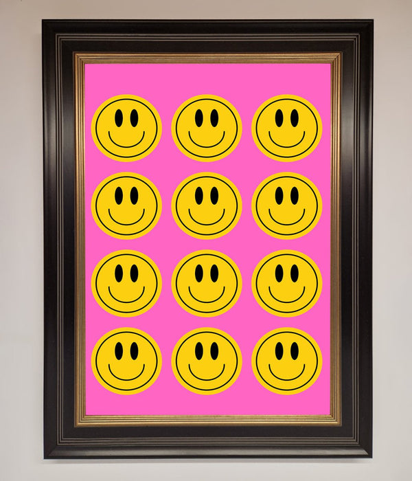 Acid Smile Faces Framed Poster - Hi Society