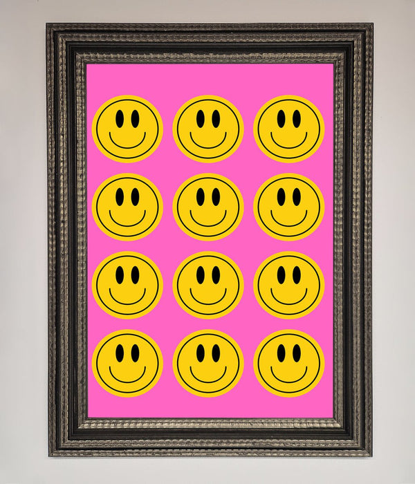 Acid Smile Faces Framed Poster - Hi Society
