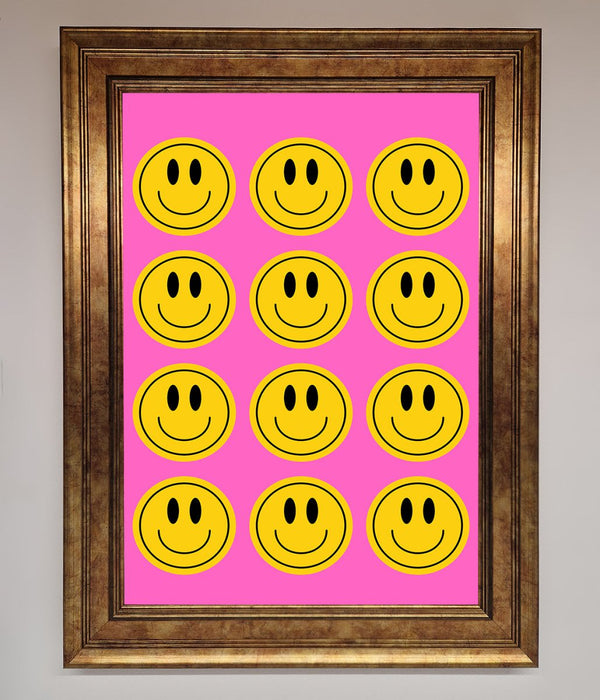 Acid Smile Faces Framed Poster - Hi Society