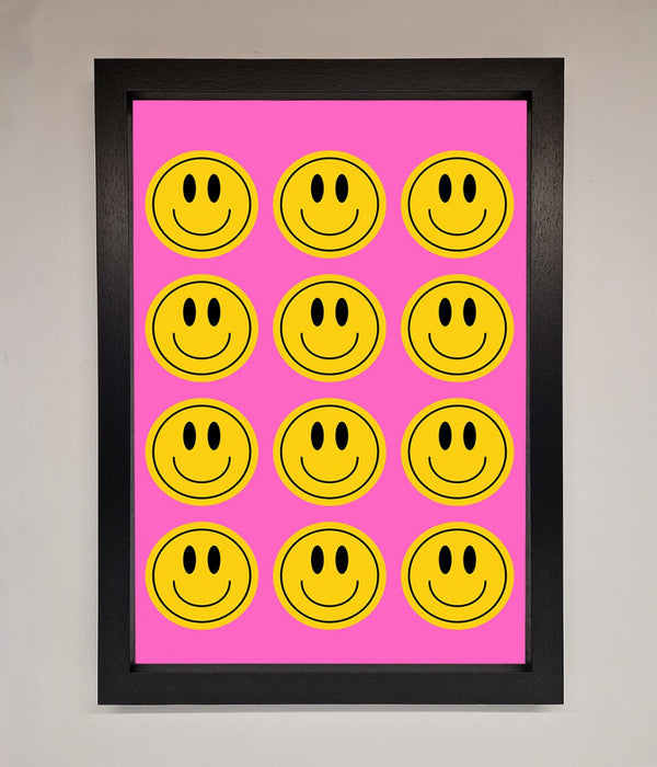 Acid Smile Faces Framed Poster - Hi Society