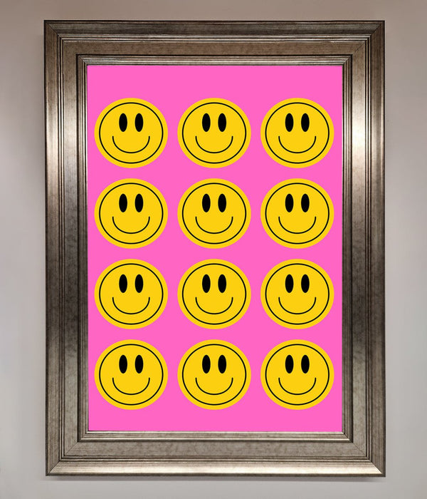 Acid Smile Faces Framed Poster - Hi Society