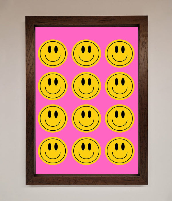 Acid Smile Faces Framed Poster - Hi Society