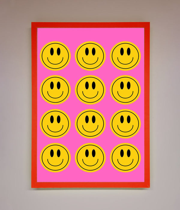 Acid Smile Faces Framed Poster - Hi Society