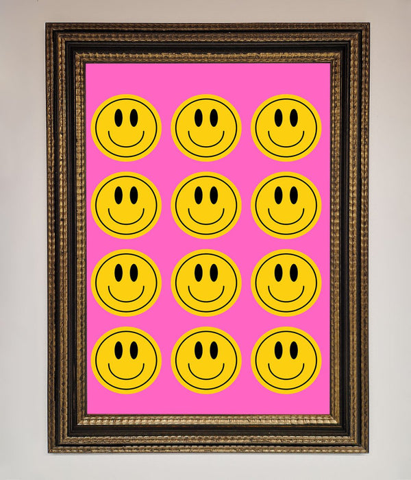 Acid Smile Faces Framed Poster - Hi Society