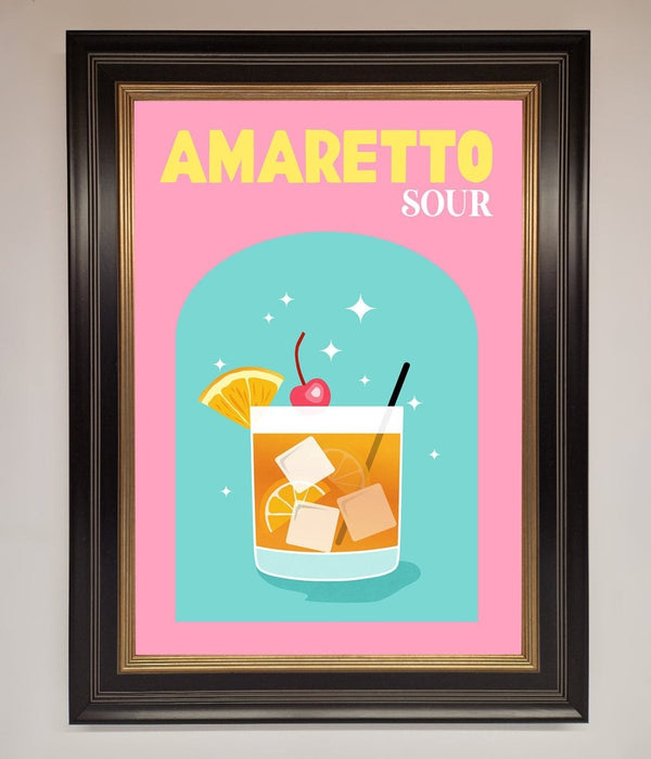 Amaretto Sour Cocktail Framed Wall Art - Hi Society