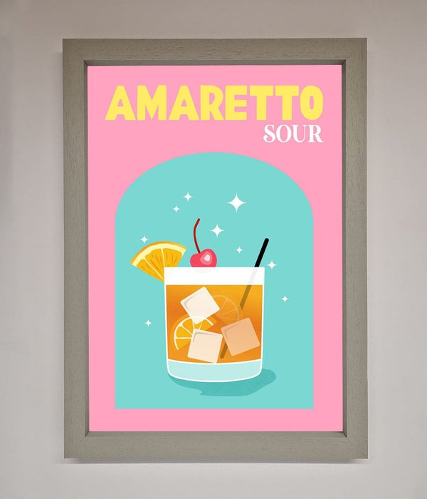 Amaretto Sour Cocktail Framed Wall Art - Hi Society