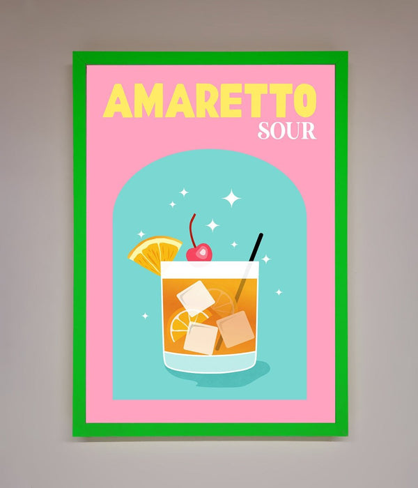 Amaretto Sour Cocktail Framed Wall Art - Hi Society