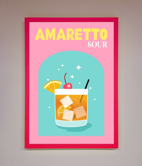 Amaretto Sour Cocktail Framed Wall Art - Hi Society