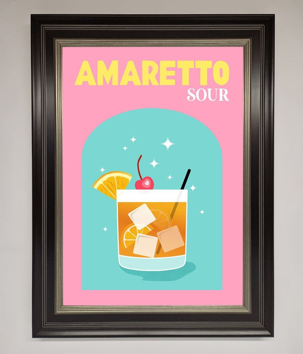 Amaretto Sour Cocktail Framed Wall Art - Hi Society