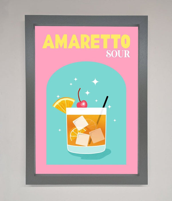 Amaretto Sour Cocktail Framed Wall Art - Hi Society