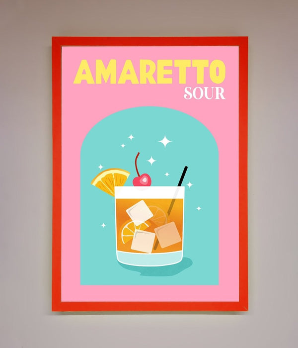 Amaretto Sour Cocktail Framed Wall Art - Hi Society