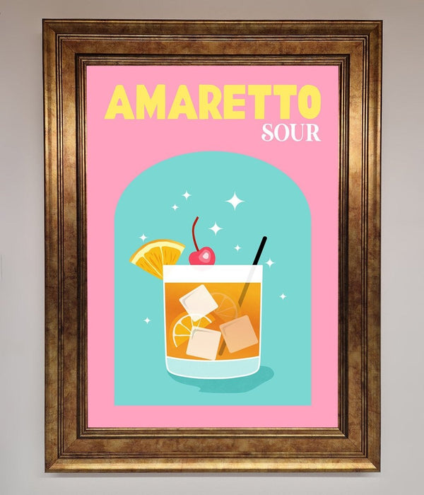 Amaretto Sour Cocktail Framed Wall Art - Hi Society
