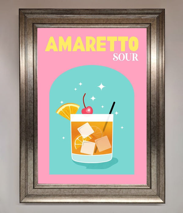 Amaretto Sour Cocktail Framed Wall Art - Hi Society