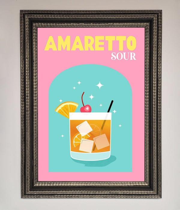Amaretto Sour Cocktail Framed Wall Art - Hi Society