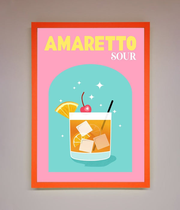 Amaretto Sour Cocktail Framed Wall Art - Hi Society