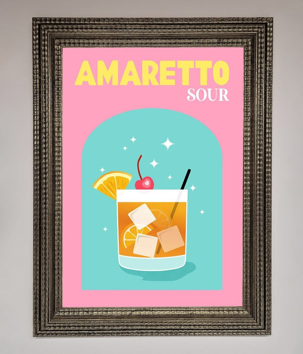 Amaretto Sour Cocktail Framed Wall Art - Hi Society