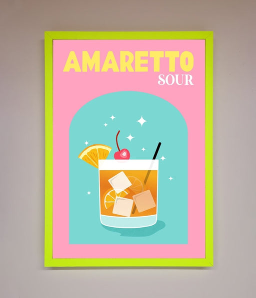 Amaretto Sour Cocktail Framed Wall Art - Hi Society