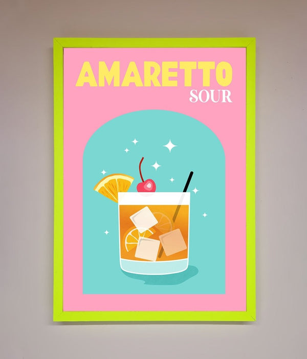 Amaretto Sour Cocktail Framed Wall Art - Hi Society