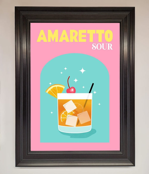 Amaretto Sour Cocktail Framed Wall Art - Hi Society