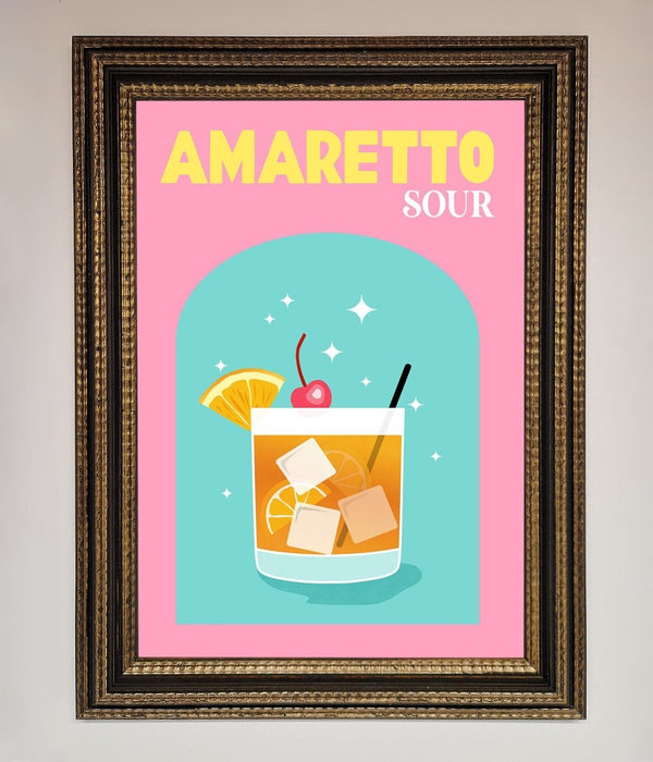 Amaretto Sour Cocktail Framed Wall Art - Hi Society