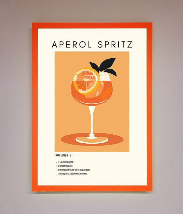 Aperol Spritz Cocktail Framed Print - Hi Society