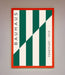Bauhaus Green And White Framed Print - Hi Society