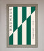 Bauhaus Green And White Framed Print - Hi Society