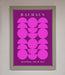 Bauhaus Pink And Purple Abstract Framed Print - Hi Society
