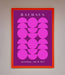 Bauhaus Pink And Purple Abstract Framed Print - Hi Society