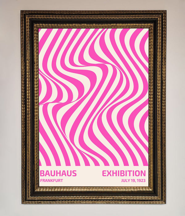 Bauhaus Pink Expedition Framed Wall Art - Hi Society