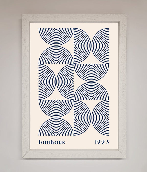 Bauhaus Print 1923 Navy Abstract Framed Poster - Hi Society