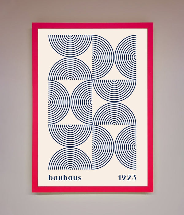 Bauhaus Print 1923 Navy Abstract Framed Poster - Hi Society