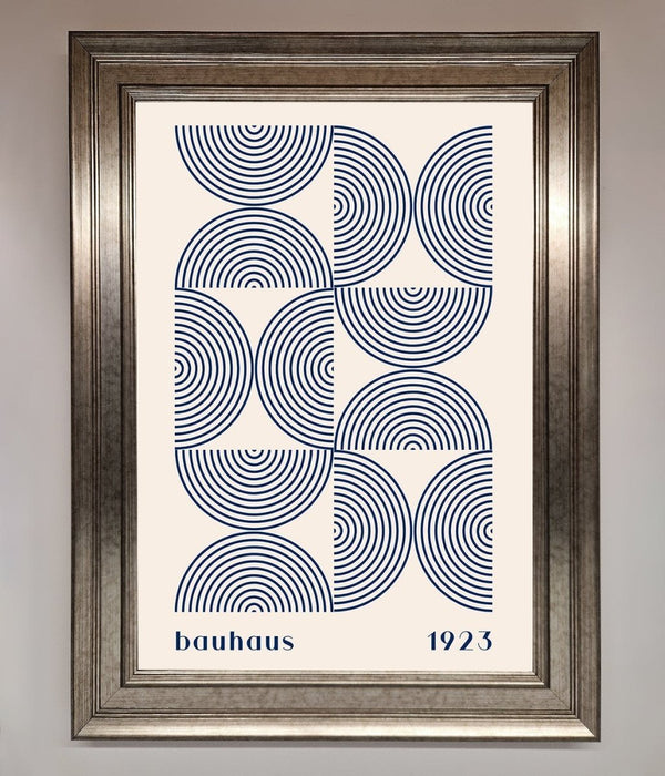 Bauhaus Print 1923 Navy Abstract Framed Poster - Hi Society