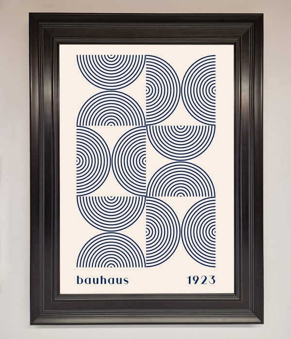 Bauhaus Print 1923 Navy Abstract Framed Poster - Hi Society