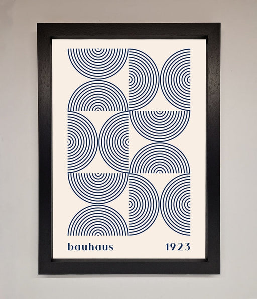 Bauhaus Print 1923 Navy Abstract Framed Poster - Hi Society