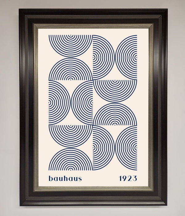 Bauhaus Print 1923 Navy Abstract Framed Poster - Hi Society