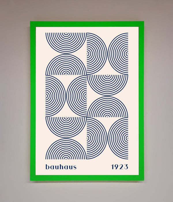 Bauhaus Print 1923 Navy Abstract Framed Poster - Hi Society