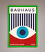Bauhaus Red And Blue Eye Framed Wall Art - Hi Society