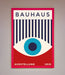 Bauhaus Red And Blue Eye Framed Wall Art - Hi Society