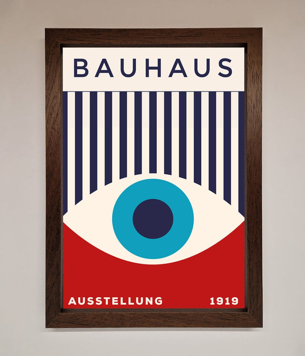 Bauhaus Red And Blue Eye Framed Wall Art - Hi Society