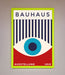 Bauhaus Red And Blue Eye Framed Wall Art - Hi Society