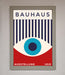 Bauhaus Red And Blue Eye Framed Wall Art - Hi Society