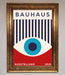 Bauhaus Red And Blue Eye Framed Wall Art - Hi Society