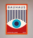 Bauhaus Red And Blue Eye Framed Wall Art - Hi Society