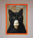 Black Cat Vanilla Icecream Funny Framed Wall Art - Hi Society