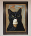 Black Cat Vanilla Icecream Funny Framed Wall Art - Hi Society