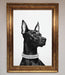 Black Doberman Diamond Neckless Framed Poster - Hi Society