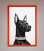 Black Doberman Diamond Neckless Framed Poster - Hi Society