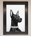 Black Doberman Diamond Neckless Framed Poster - Hi Society