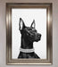 Black Doberman Diamond Neckless Framed Poster - Hi Society